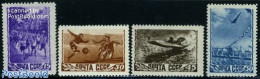 Russia, Soviet Union 1948 Sports 4v, Unused (hinged), Sport - Transport - Football - Sport (other And Mixed) - Swimmin.. - Ungebraucht