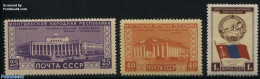 Russia, Soviet Union 1951 Mongolian Republic 3v, Mint NH, History - Coat Of Arms - Flags - Nuevos