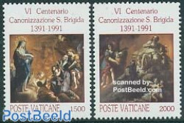 Vatican 1991 Birgitta 2v, Mint NH, Religion - Religion - Ungebraucht