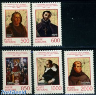 Vatican 1992 Discovery Of America 5v, Mint NH, History - Religion - Various - Explorers - Religion - Maps - Unused Stamps