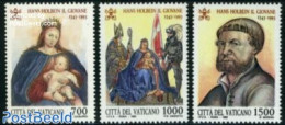 Vatican 1993 Hans Holbein Paintings 3v, Mint NH, Religion - Saint Nicholas - Art - Paintings - Unused Stamps