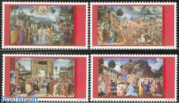 Vatican 2001 Sixtine Chapell 4v, Mint NH, Art - Paintings - Nuovi