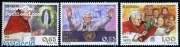 Vatican 2009 Popes Travels 3v, Mint NH, Religion - Pope - Religion - Ongebruikt