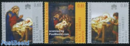 Vatican 2007 Christmas 3v, Joint Issue Malta, Mint NH, Religion - Various - Christmas - Joint Issues - Art - Paintings - Ungebraucht