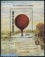 Congo Republic 1983 Aviation Bi-centenary S/s, Mint NH, Transport - Stamps On Stamps - Balloons - Postzegels Op Postzegels