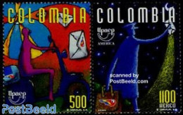 Colombia 1997 UPAEP, Mail 2v, Mint NH, Transport - Post - U.P.A.E. - Motorcycles - Correo Postal