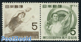 Japan 1954 Sapporo Games 2v [:], Mint NH, Sport - Shooting Sports - Sport (other And Mixed) - Table Tennis - Nuovi