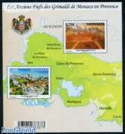 Monaco 2011 Former Fiefs In Provence S/s, Mint NH, Various - Maps - Nuevos