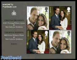 Great Britain 2011 Royal Wedding William & Kate S/s, Mint NH, History - Kings & Queens (Royalty) - Neufs