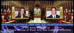 Isle Of Man 2011 Royal Wedding William & Kate S/s, Mint NH, History - Kings & Queens (Royalty) - Familles Royales