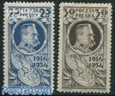 Poland 1934 Polish Legion 2v, Unused (hinged), History - Militarism - Unused Stamps