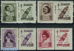 Poland 1948 Anti-tuberculosis 4v+tabs (tabs May Vary), Mint NH, Health - Anti Tuberculosis - Health - Unused Stamps