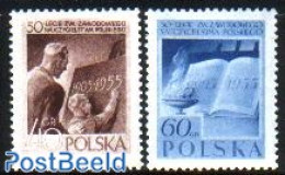 Poland 1955 Teachers Association 2v, Mint NH, Science - Education - Unused Stamps