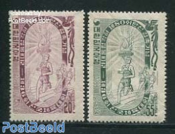 Korea, South 1955 National Games 2v, Mint NH, Sport - Sport (other And Mixed) - Korea (Zuid)
