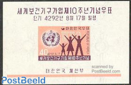 Korea, South 1959 W.H.O. S/s, Mint NH, Health - Health - Corea Del Sur