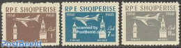 Albania 1960 Tirana-Moscow Flights 3v, Mint NH, Transport - Aircraft & Aviation - Flugzeuge