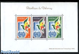 Dahomey 1960 UNO Membership S/s, Mint NH, History - Nature - United Nations - Birds - Pigeons - Other & Unclassified
