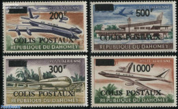 Dahomey 1967 Parcel Post, Aeroplanes 4v, Mint NH, Transport - Aircraft & Aviation - Vliegtuigen