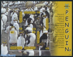 Grenada Grenadines 2007 Penguins 6v M/s, Mint NH, Nature - Birds - Penguins - Grenada (1974-...)