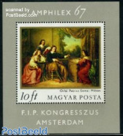 Hungary 1967 Paintings, Amphilex S/s, Mint NH, History - Netherlands & Dutch - Philately - Art - Paintings - Unused Stamps