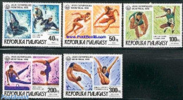 Madagascar 1976 Olympic Games Montreal 5v, Mint NH, Sport - Athletics - Kayaks & Rowing - Olympic Games - Swimming - Leichtathletik