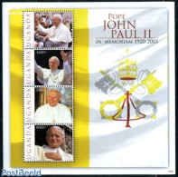 Uganda 2010 Pope John Paul II 4v M/s, Mint NH, Religion - Pope - Religion - Pausen