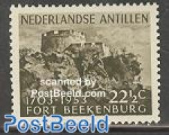 Netherlands Antilles 1953 Fort Beekenburg 1v, Mint NH, Art - Castles & Fortifications - Castelli