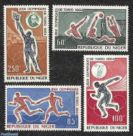 Niger 1964 Olympic Games Tokyo 4v, Mint NH, Sport - Athletics - Olympic Games - Swimming - Leichtathletik