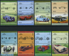 Nevis 1985 Automobiles 8x2v [:] (Ferrari,MG,Rolls Royce,Ford,, Mint NH, Transport - Automobiles - Ferrari - Voitures