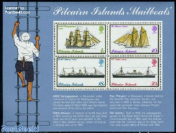 Pitcairn Islands 1975 Ships S/s, Mint NH, Transport - Post - Ships And Boats - Poste