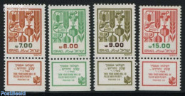 Israel 1983 Definitives 4v, Mint NH, Religion - Bible Texts - Unused Stamps (with Tabs)