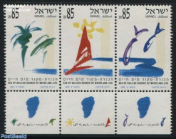 Israel 1992 Sea Of Galilee 3v [::], Mint NH, Nature - Sport - Fish - Sailing - Nuevos (con Tab)
