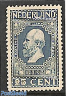 Netherlands 1913 25c, King Willem III, Unused (hinged), History - Kings & Queens (Royalty) - Unused Stamps