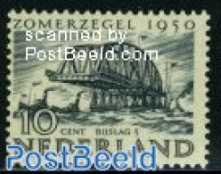 Netherlands 1950 10+5c, Keizersveer Bridge, Mint NH, Transport - Ships And Boats - Art - Bridges And Tunnels - Ongebruikt
