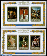 Burundi 1973 Easter 2 S/s Imperforated, Mint NH, Religion - Religion - Art - Paintings - Otros & Sin Clasificación