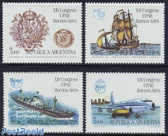 Argentina 1990 UPAE 4v, Mint NH, History - Transport - Coat Of Arms - U.P.A.E. - Aircraft & Aviation - Ships And Boats - Nuevos