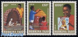 Burkina Faso 1992 Christmas 3v, Mint NH, Religion - Christmas - Christmas