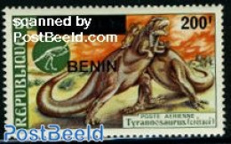 Benin 2008 Preh. Animal Overprint 1v, Mint NH, Nature - Prehistoric Animals - Ongebruikt