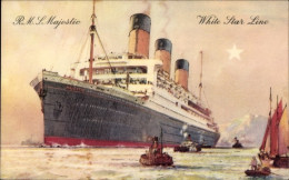 Artiste CPA Passagierdampfer RMS Majestic, White Star Line - Other & Unclassified