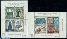Spain 1975 Espana 75 2 S/s, Mint NH, Philately - Art - Art & Antique Objects - Unused Stamps