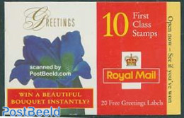 Great Britain 1997 Greeting Stamps 10v In Booklet, Mint NH, Nature - Various - Flowers & Plants - Stamp Booklets - Gre.. - Autres & Non Classés