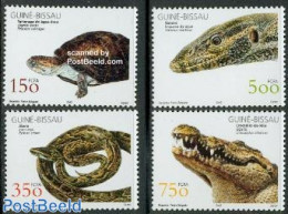 Guinea Bissau 2002 Reptiles 4v, Mint NH, Nature - Animals (others & Mixed) - Crocodiles - Reptiles - Snakes - Turtles - Guinea-Bissau