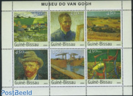 Guinea Bissau 2003 Vincent Van Gogh 6v M/s, Mint NH, Art - Bridges And Tunnels - Modern Art (1850-present) - Paintings.. - Ponts