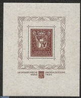 Liechtenstein 1934 Stamp Exhibition S/s, Mint NH, History - Coat Of Arms - Ungebraucht