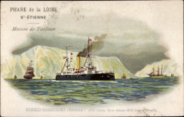 Lithographie Norwegisches Kriegsschiff, Harald Haarfagre - Autres & Non Classés