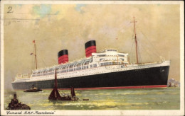 Artiste CPA Passagierdampfer RMS Mauretania, Cunard Line - Autres & Non Classés