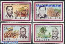 Belize/British Honduras 1991 Independence 4v, Mint NH, Nature - Various - Trees & Forests - Agriculture - Rotary Club