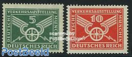 Germany, Empire 1925 Traffic Exposition 2v, Mint NH - Neufs