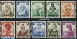 Germany, Empire 1935 Winter Aid, Costumes 10v, Unused (hinged), Various - Costumes - Unused Stamps