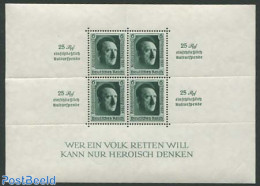 Germany, Empire 1937 Reichsparteitag Overprints S/s, Mint NH, History - Politicians - Blocks & Kleinbögen